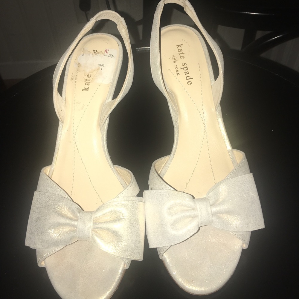 Kate Spade Silver slingbacks